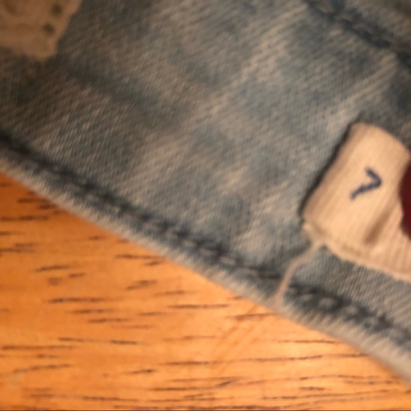Wild Blue light wash deconstructed denim jeans 7 - Picture 6 of 7